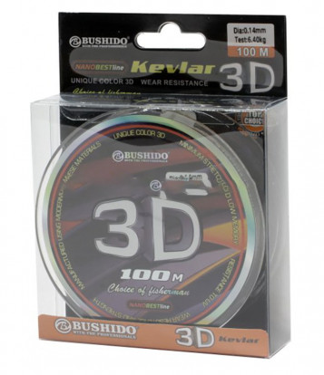 Леска Bushido 100м 0,22мм Kevlar 3D 0430-022 10472