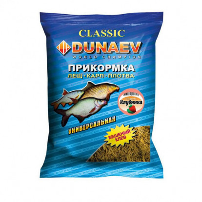 Прикормка Dunaev Классика 0.9кг Универсальная Клубника