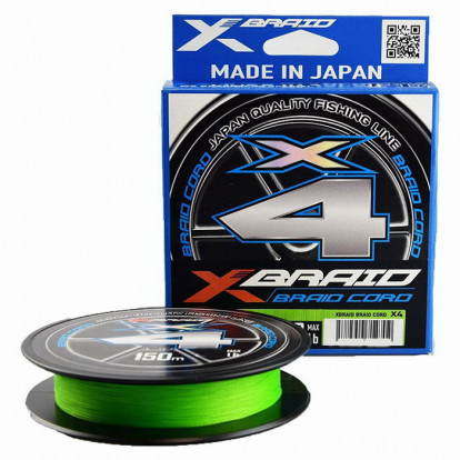 Шнур YGK 150м X-Braid Cord №0,8 X4 light green 